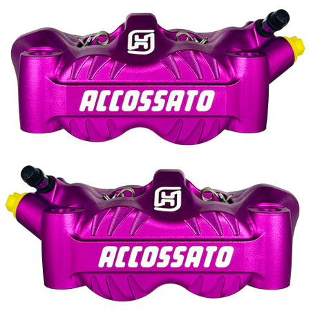 Accossato Radial Brake Caliper Forged Monoblock 100 mm distance With Pistons in Aluminium