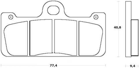 Brake pads for Brembo Racing Calipers brand Accossato code AGPA256