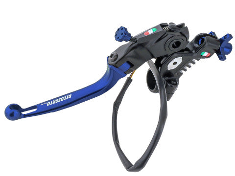 Accossato Racing Cable Full Clutch New Version With Adjustable Distance (24mm-29mm), Coloured Folding Lever (Knob+Lever+Adjuster) and Micro Included.