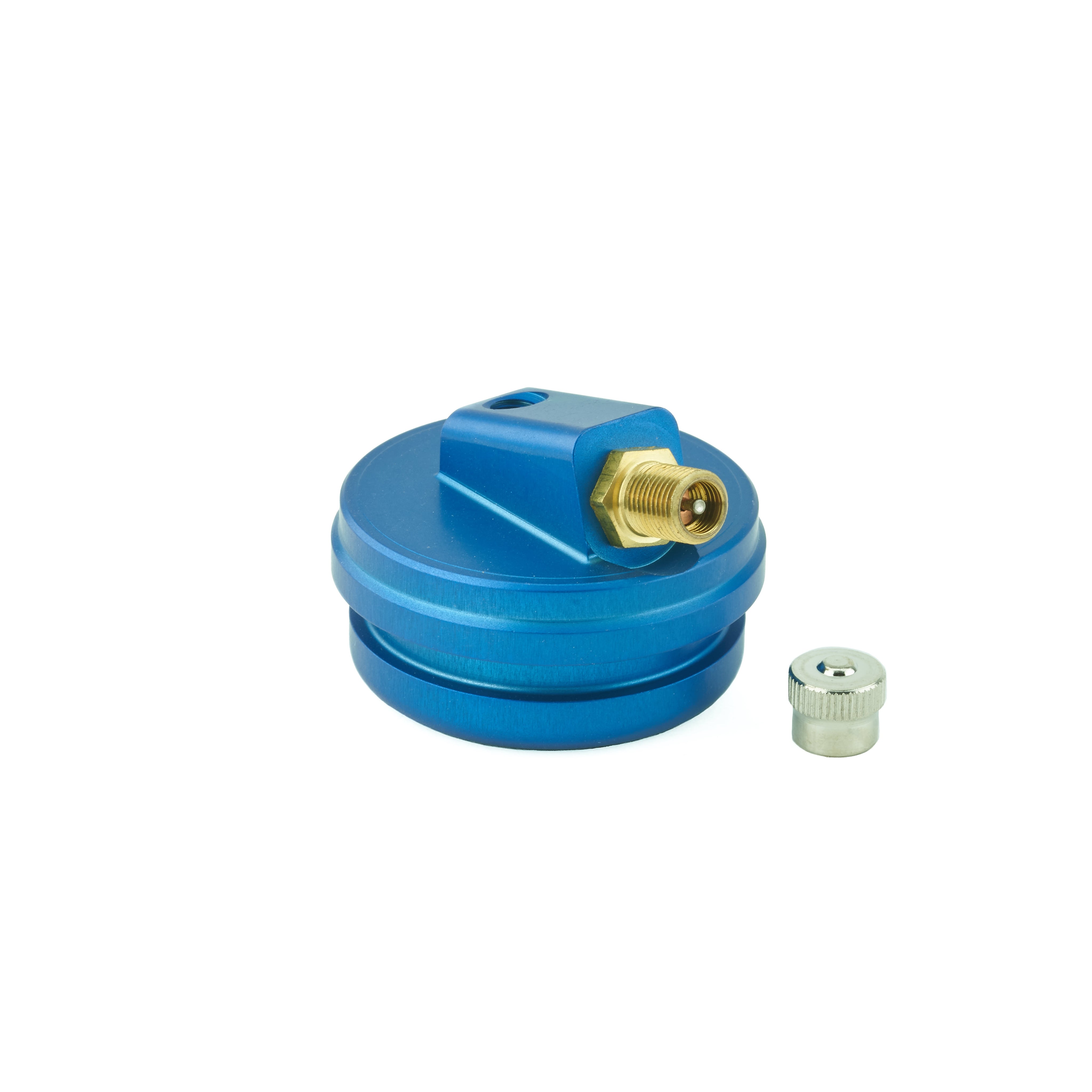 Shock Absorber Reservoir End Cap Extended -inc Valve (KYB 46x6.0mm) -Blue