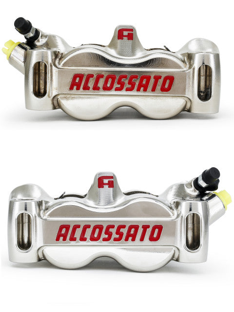 Accossato Radial Brake Caliper CNC-worked Monoblock 100 mm distance With Pistons in Titanium