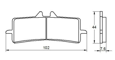 Brake pads for Aprilia, Benelli, Ducati, Honda, Kawasaki, KTM, Suzuki brand Accossato code AGPA106