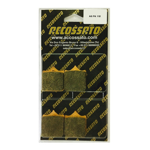 Brake pads for Aprilia, Benelli, Ducati, KTM brand Accossato code AGPA112
