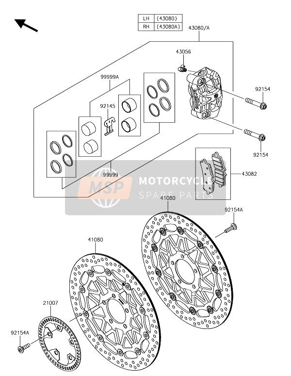 Kawasaki ZX-10R 2016- Standard Discs 41080-0675-18U - Brake discs (Pair)