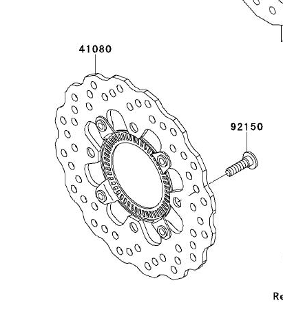 Kawasaki Rear Disc Kawasaki ER6 06-16/Versys 650 07-14 410800681