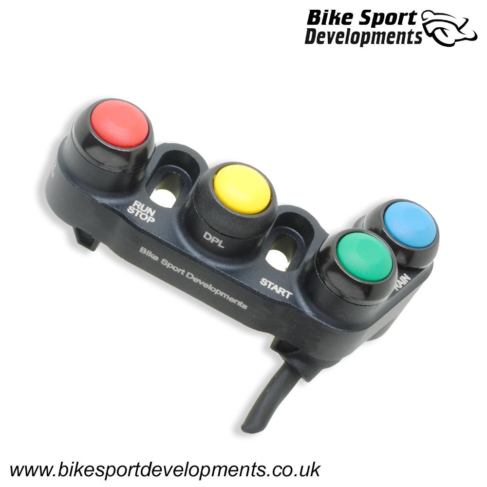 BD-SW-4BC-21 - Ducati V4 V4S 2018>2024 - 4 function brake pump mount - Stop/Run, DPL, Start, Rain light switch