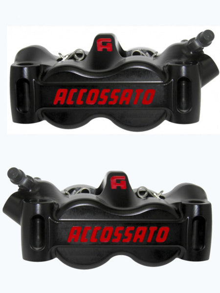 Accossato Radial Brake Caliper CNC-worked Monoblock 100 mm distance With Pistons in Titanium