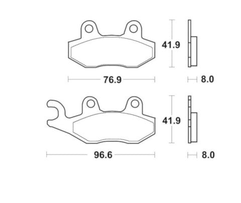 Brake pads for Aprilia, Benelli, Suzuki brand Accossato code AGPA265