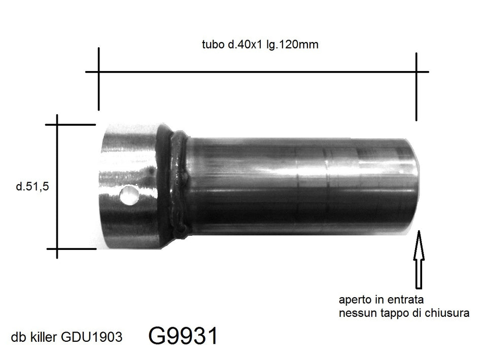 Spark IT DB killer d.51,5 d. int. 32 - 28 holes for Evo5 silencers