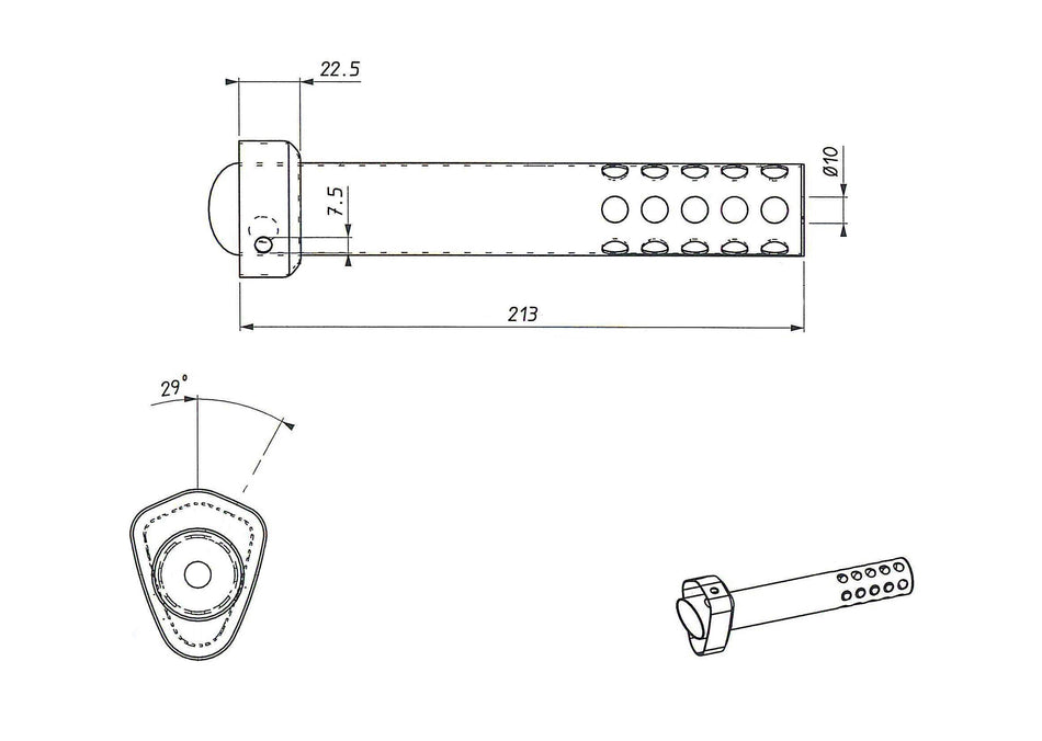 Spark IT DB killer d. 57.5 d.int. 35 - 21 holes for Moto GP silencer