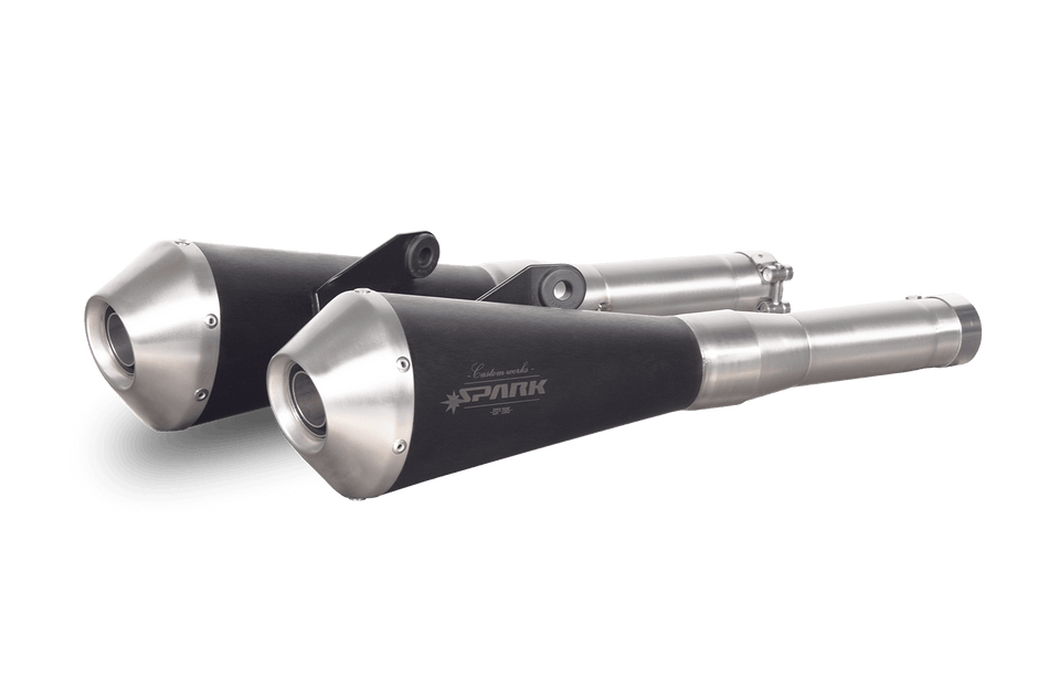 Spark IT Double Megaphone Dark Style Slip-On BMW R100 87-95