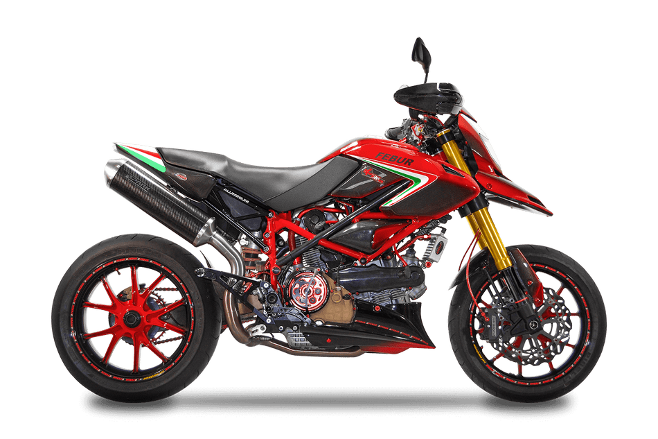 Spark IT Dark Style Oval Slip On & link pipe Ducati Hypermotard 796 2009-2012 1100/S/1100 Evo/Evo SP 2007-2012