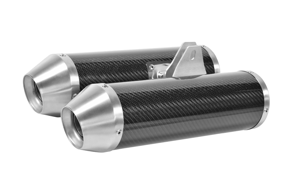 Spark IT 2 Round Carbon silencers underseat with conic endcap - to be mounted with Spark pipe