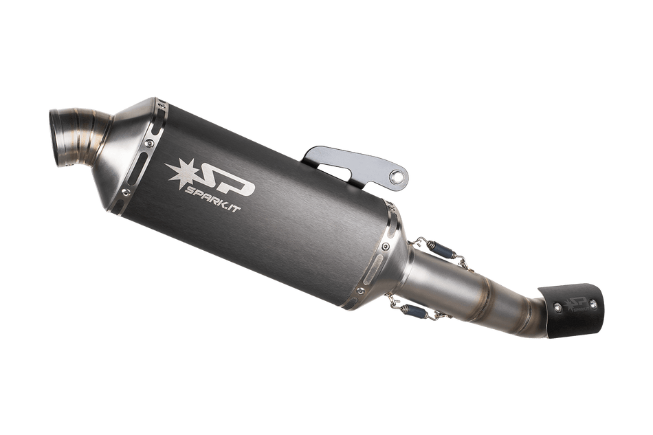 Spark IT Dark Style Dakar Slip-On High Mount + Cover Honda XL750 Transalp (23-26)