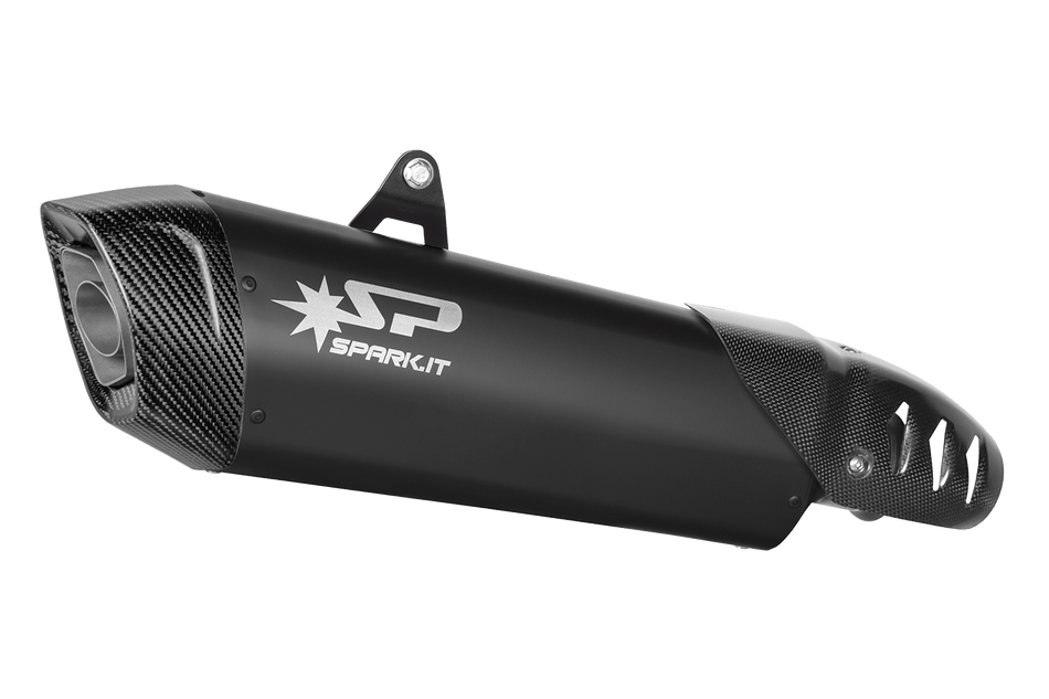 Spark IT Titanium - Black Fighter Evo Slip-On KTM Super Adventure 1290 (17-20)