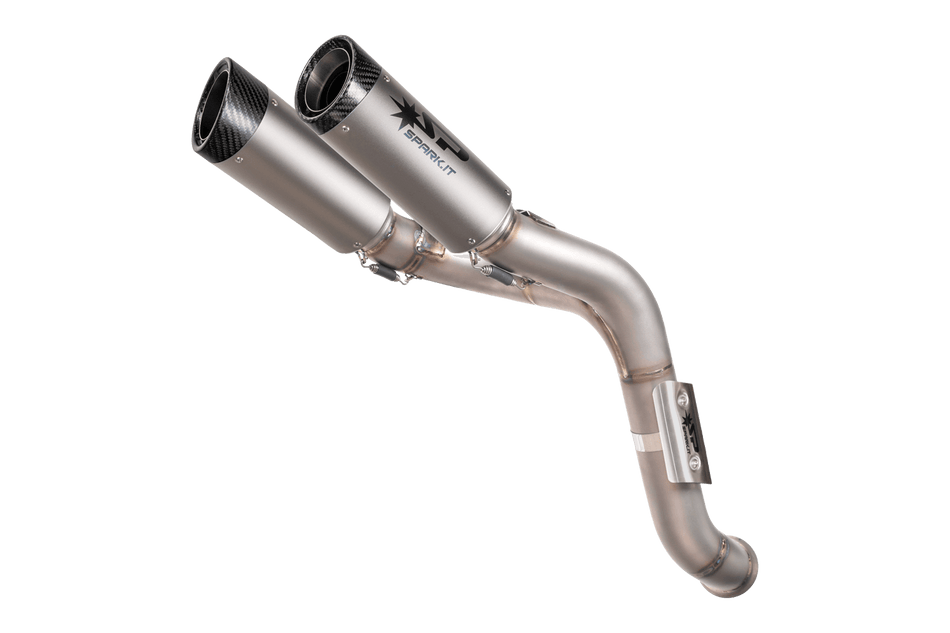 Spark IT Dyno silencers underseat with carbon fiber end cap Homologated