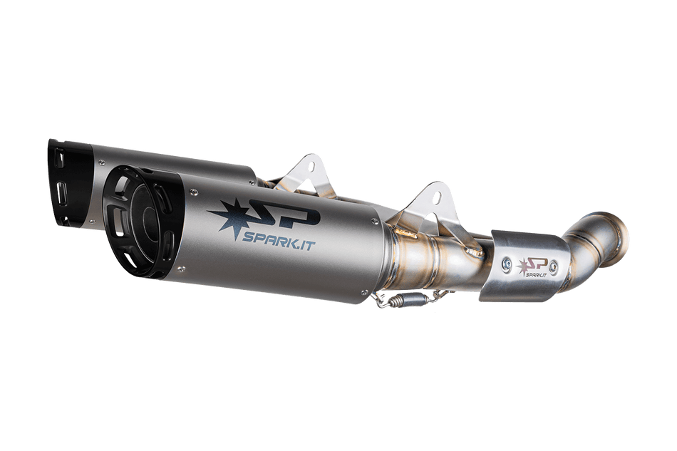 Spark IT Black End Cap Titanium Dyno High Mounting Link Pipe & Silencers KTM Duke 790 (18-20) 790 L (23-24) 890 (20-23) Euro4 Euro5