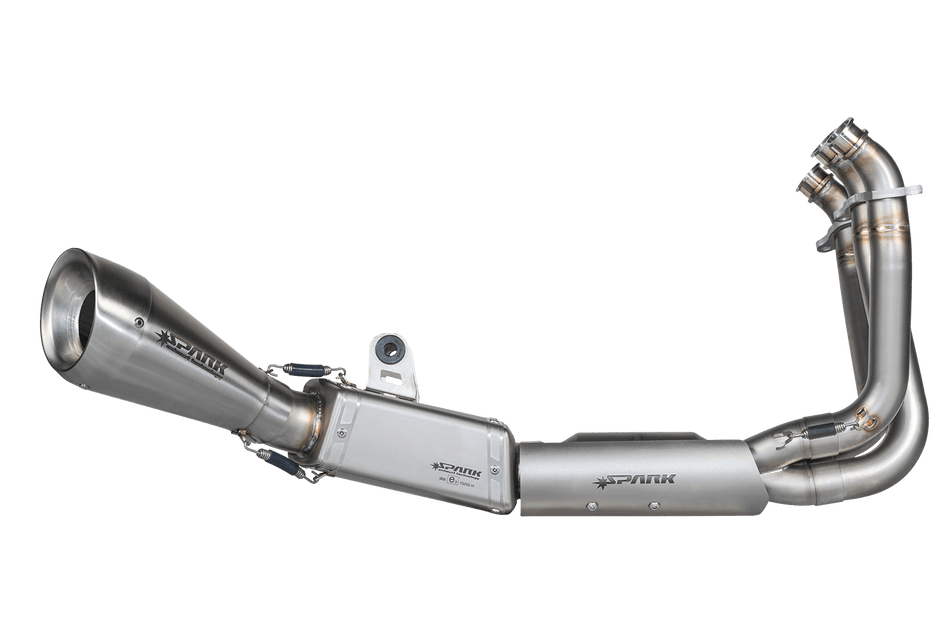 Spark IT Stainless Steel Evo V Full System Stainless Steel Manifold + Box + Cat + Silencer Triumph Trident 660 (2021-24) Tiger Sport 660 (2022-24) Daytona 660