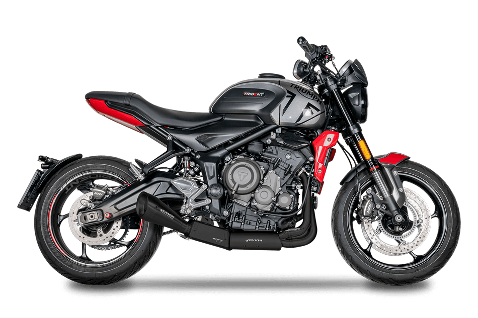 Spark IT Stainless Steel - Black Evo V Full System Stainless Steel Manifold + Cat + Box + Black Ceramic Treatment + Silencer Triumph Trident 660 (2021-24) Tiger Sport 660 (2022-24) Daytona 660