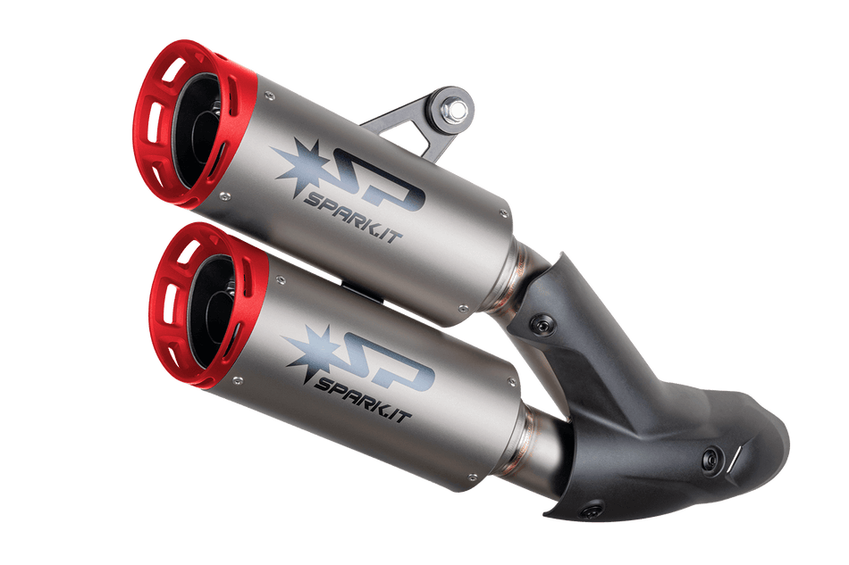 Spark IT Dyno silencers with Red Anodised end caps - Euro5 Ducati Monster 937 2021-2024