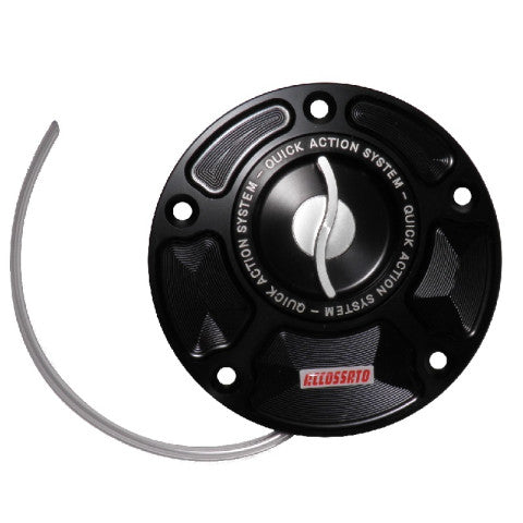 Accossato fuel-caps with quick action system, in CNC-worked Aluminium