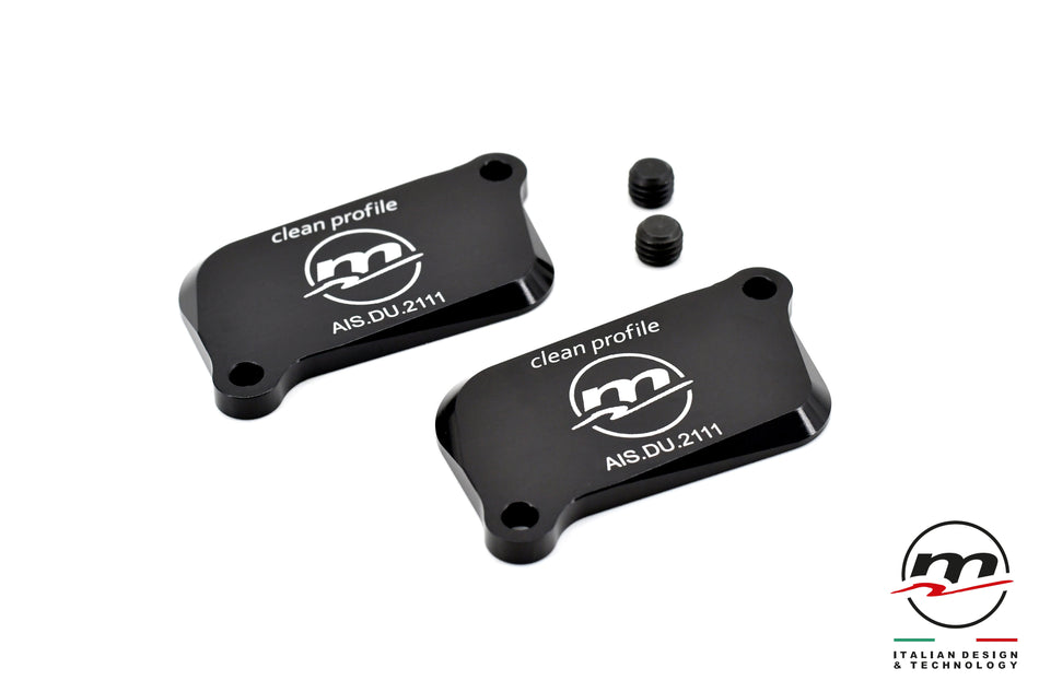 Smog Block off plates Black Ducati V4 18-20/ Streetfighter V4