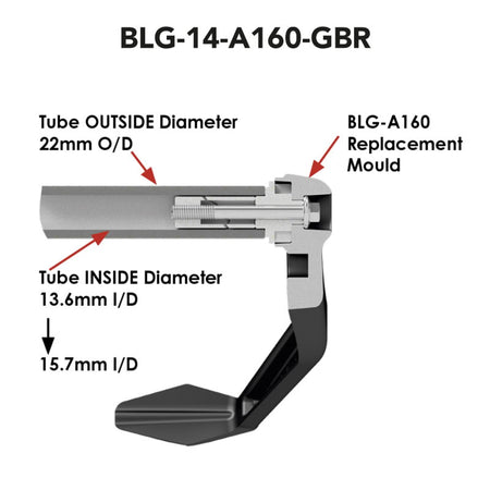 Brake Lever Guard For Aftermarket Bars with 14mm insert
