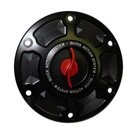 Accossato fuel-caps with quick action system, in CNC-worked Aluminium