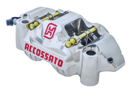 Accossato Radial Brake Caliper CNC-worked Monoblock 108 mm distance With Pistons in Titanium, Off-set 21 mm