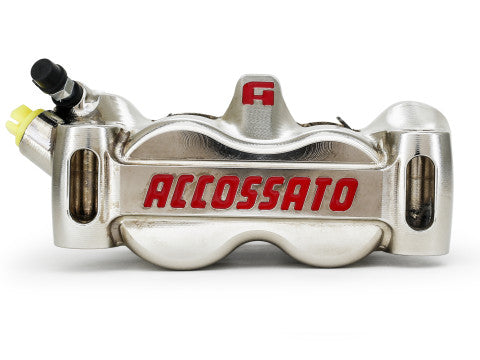 Accossato Radial Brake Caliper CNC-worked Monoblock 100 mm distance With Pistons in Titanium