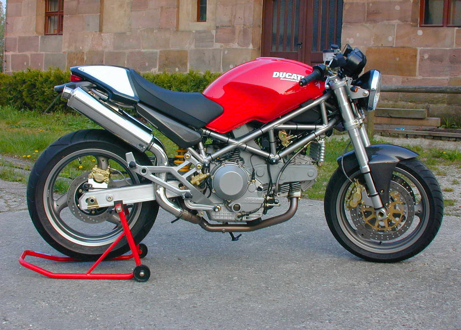 Spark IT Carbon Round Slip-On High Mounting Ducati Monster homologation for M 600-900