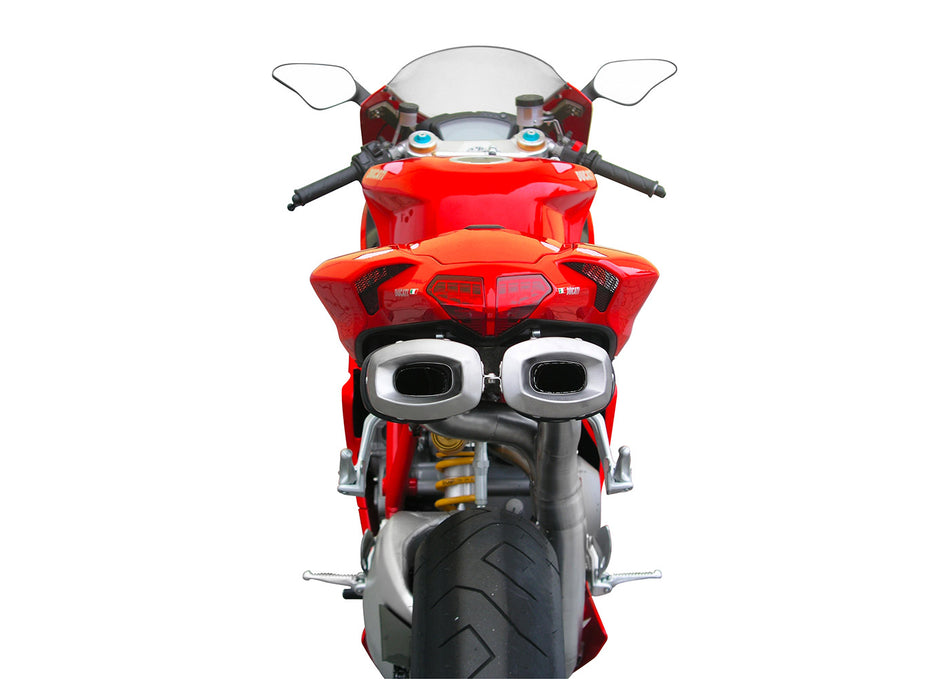 Spark IT Rectangular Slip On stainless steel pipes Ducati 848/848 Evo - 1098/1098 R/1098S - 1198 (2008-2010)