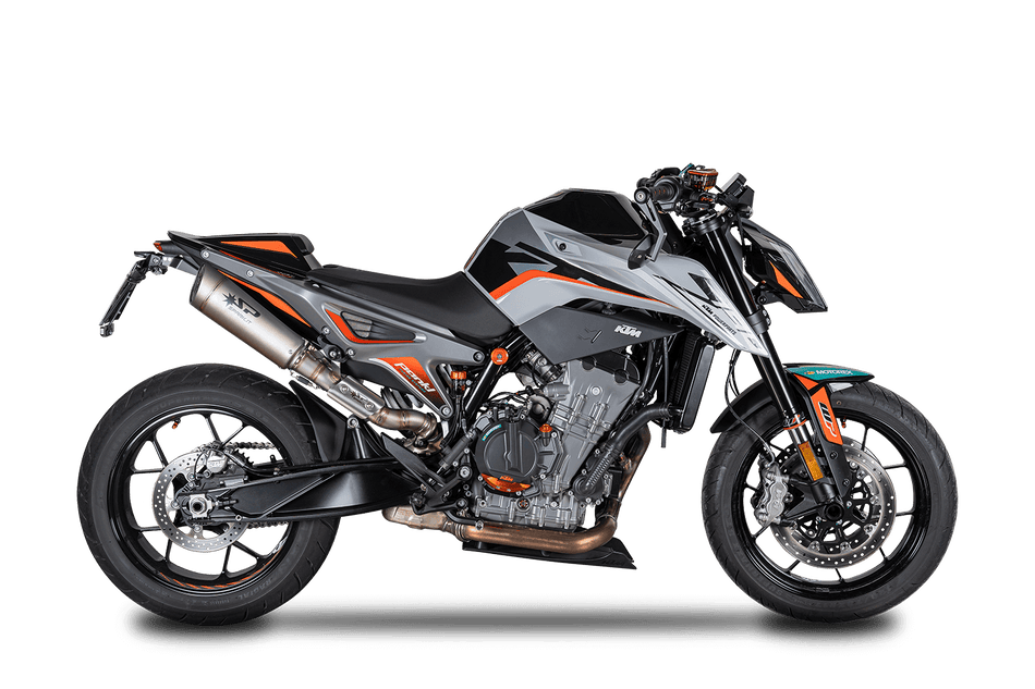 Spark IT Titanium Grid-O L.215) High Mounting Link Pipe & Silencer KTM Duke 790 (18-20) 790 L (23-24) 890 (20-23) Euro4 Euro5