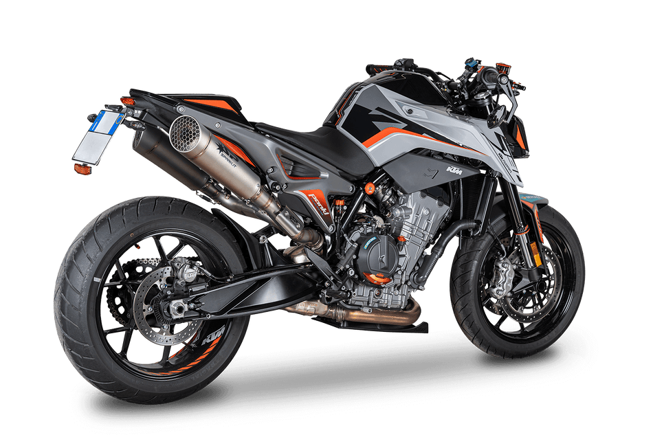 Spark IT Titanium Grid-O L.175 High Mounting Link Pipe & Silencer KTM Duke 790 (18-20) 790 L (23-24) 890 (20-23) Euro4 Euro5