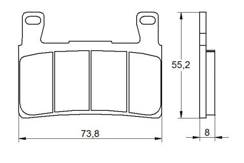Brake pads for Honda brand Accossato code AGPA105