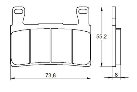 Brake pads for Honda brand Accossato code AGPA105