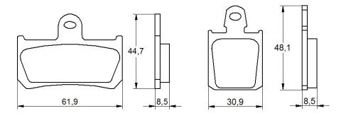 Brake pads for Yamaha brand Accossato code AGPA36