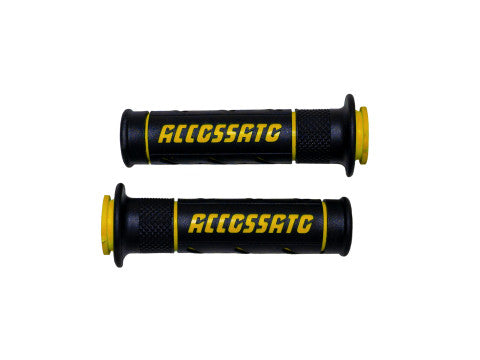 Pair of Street Grips Black With Colourful Accossato Sign