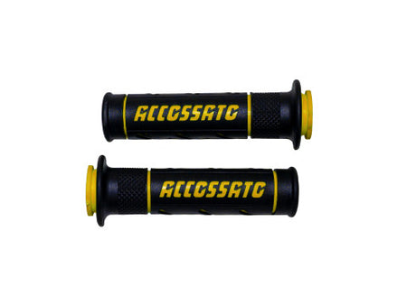 Pair of Street Grips Black With Colourful Accossato Sign