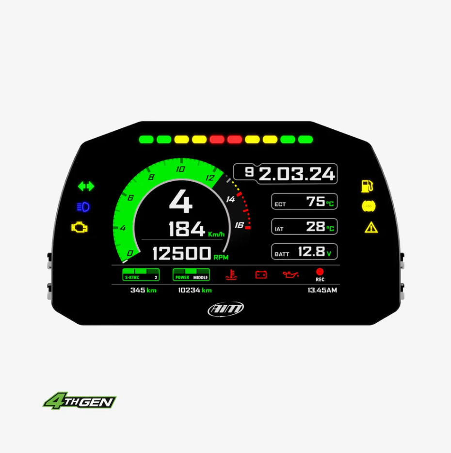 Aim MXK10 Kawasaki Ninja ZX-10R Plug & Play Dash Logger