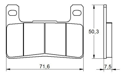 Brake pads for Kawasaki, Suzuki brand Accossato code AGPA109