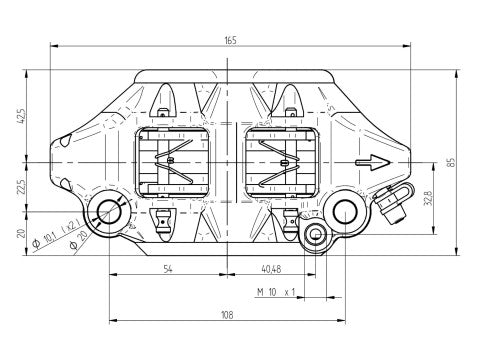 Accossato Radial Brake Caliper Forged Monoblock 108 mm distance With Pistons in Aluminium
