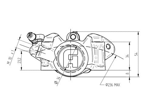 Accossato Radial Brake Caliper CNC-worked Monoblock 60mm Distance For Moto 3