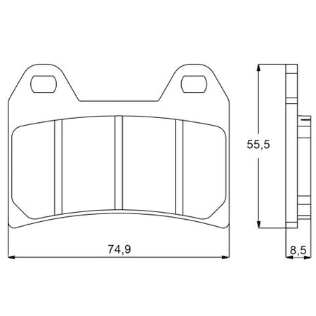 Brake pads for Aprilia, Benelli, Ducati, KTM, Yamaha brand Accossato code AGPA96
