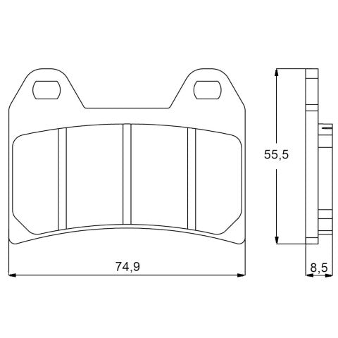 Brake pads for Aprilia, Benelli, Ducati, KTM, Yamaha brand Accossato code AGPA96
