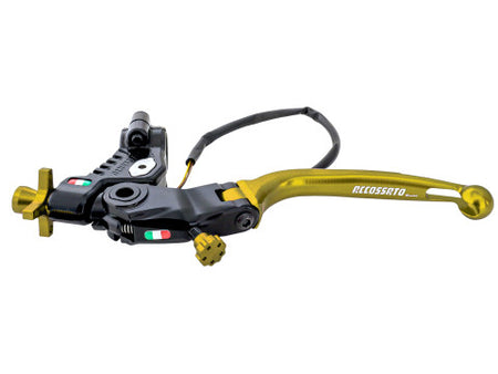 Accossato Racing Cable Full Clutch New Version With Adjustable Distance (24mm-29mm), Coloured Folding Lever (Knob+Lever+Adjuster) and Micro Included.