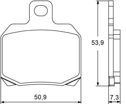 Brake pads for Aprilia, Ducati, Honda, Kawasaki, KTM, Piaggio, Yamaha brand Accossato code AGPA42