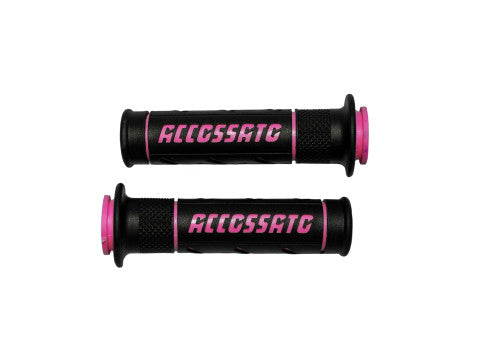 Pair of Street Grips Black With Colourful Accossato Sign