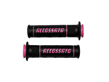 Pair of Street Grips Black With Colourful Accossato Sign