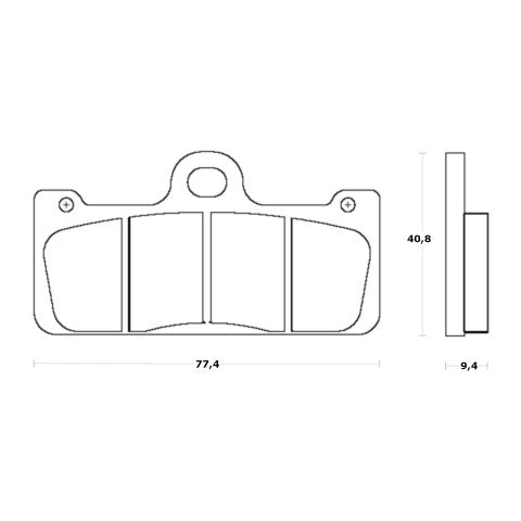 Brake pads for Brembo Racing Calipers brand Accossato code AGPA256